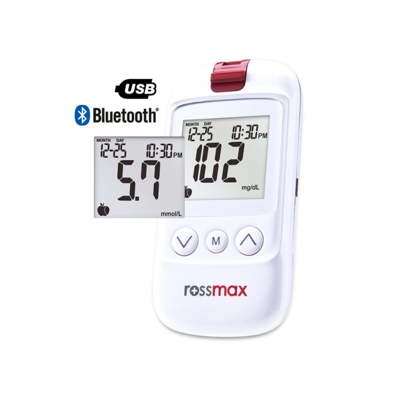 ROSSMAX HS200 BT vere glükoosi mõõtmise seade Bluetoothiga