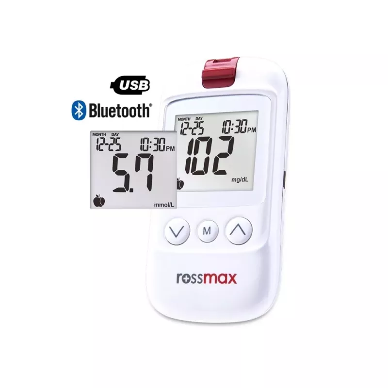 ROSSMAX HS200 BT vere glükoosi mõõtmise seade Bluetoothiga