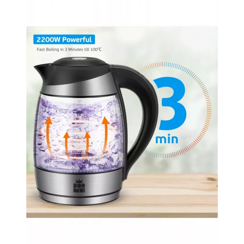 ForMe FKG-458 Juhtmeta Elektriline Veekeetja 1.8 L Roostevaba Teras / Must
