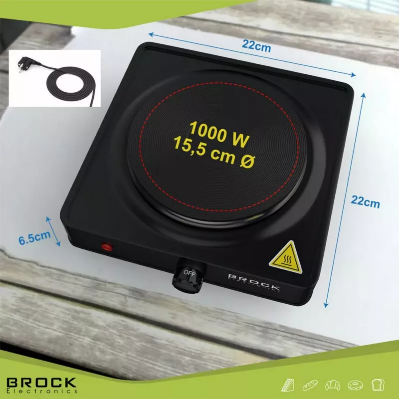 Brock EP 100 BK Elektriketel 1.0L 1100W Must