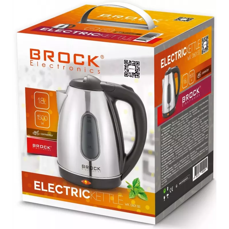 Brock WK 0601 SS Elektriketel 1.7L 2200W Roostevaba teras