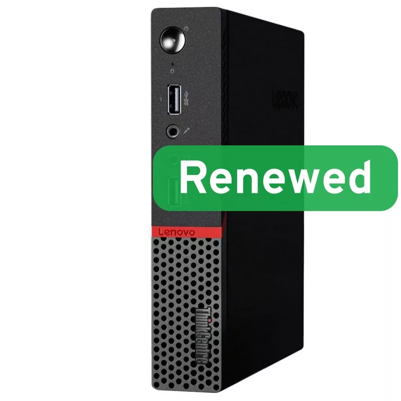 Lenovo Renewed Grade B ThinkCentre M715q Tiny Desktop PC - AMD Ryzen 5 2400GE, 8GB DDR4, 256GB SSD, AMD Radeon Vega 11, Windows 11 Pro
