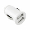 TOTI Dual USB Car Charger with Micro USB Cable 1m 2.1A, White