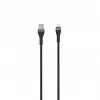 SEEK TOTI USB-A to Lightning 2m Punutud Kaabel 2A (Non-MFI) Must