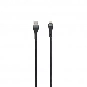 SEEK TOTI USB-A to Lightning 2m Punutud Kaabel 2A (Non-MFI) Must