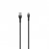 SEEK TOTI USB-A to USB-C Punutud Kaabel 2m 3A Must
