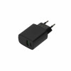 SEEK TOTI 20W Type-C + USB A seinakiirlaadija, must
