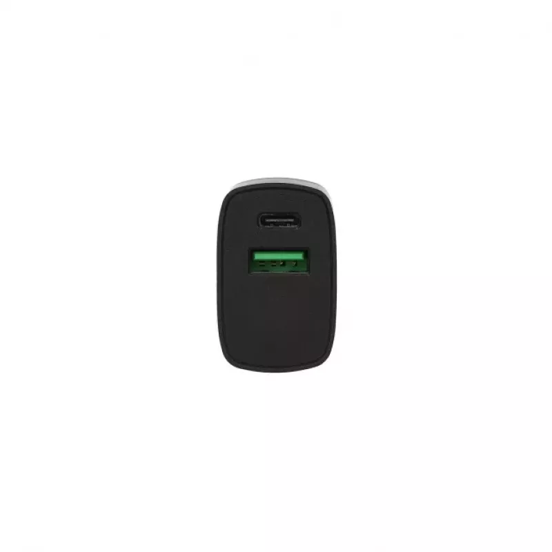 SEEK TOTI 20W Type-C + USB A seinakiirlaadija, must