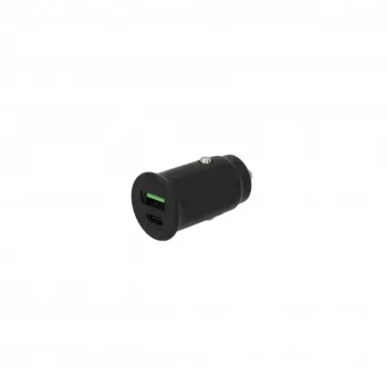 SEEK TOTI 30W Type-C + USB A autolaadija, must