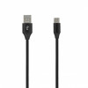 SEEK TOTI USB A to Micro USB, 2m Punutud Kaabel 2A, Must
