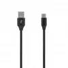 SEEK TOTI USB A to Micro USB, 2m Punutud Kaabel 2A, Must