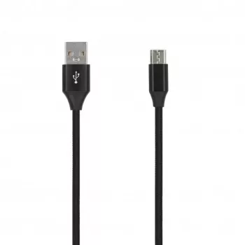 SEEK TOTI USB A to Micro USB, 2m Punutud Kaabel 2A, Must