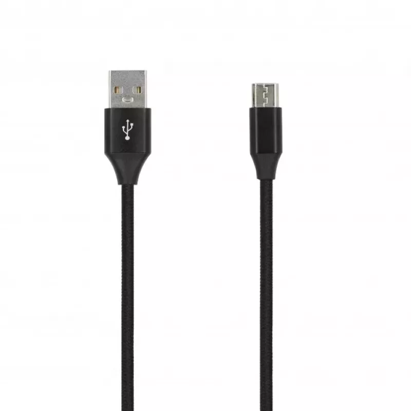 SEEK TOTI USB A to Micro USB, 2m Punutud Kaabel 2A, Must