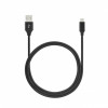 SEEK TOTI USB A to Micro USB, 2m Punutud Kaabel 2A, Must