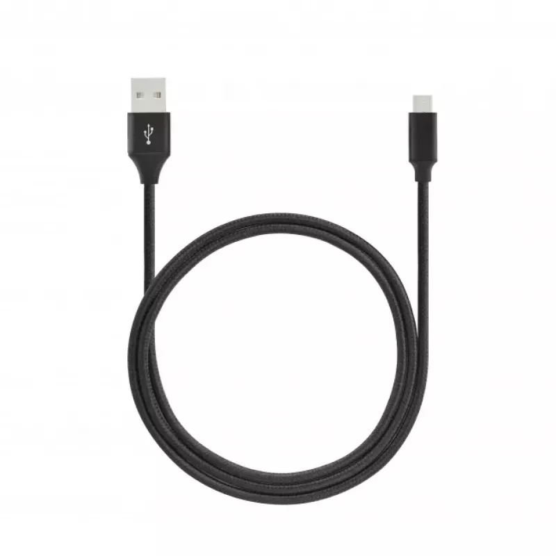 SEEK TOTI USB A to Micro USB, 2m Punutud Kaabel 2A, Must