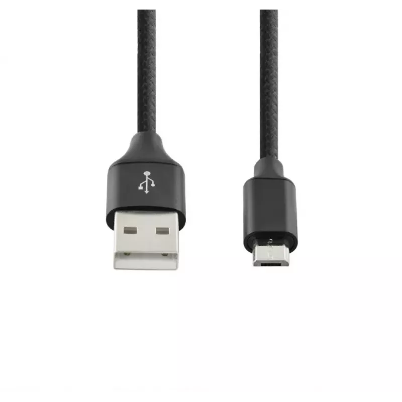 SEEK TOTI USB A to Micro USB, 2m Punutud Kaabel 2A, Must