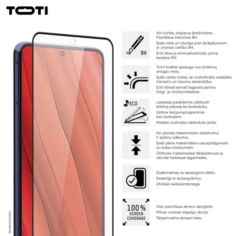 TOTI PREMIUM Premium karastatud klaasist 3D ekraanikaitse täiskattega Samsung Galaxy S24/S25
