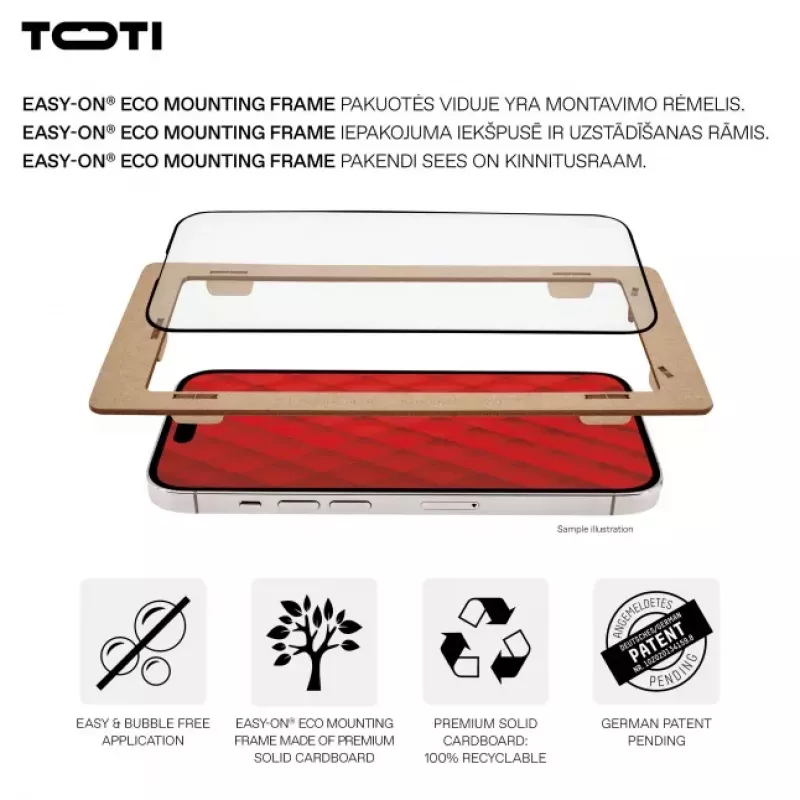 TOTI PREMIUM PREMIUM Karastatud klaasist 3D ekraanikaitse täiskattega Samsung Galaxy S24+/S25+ jaoks