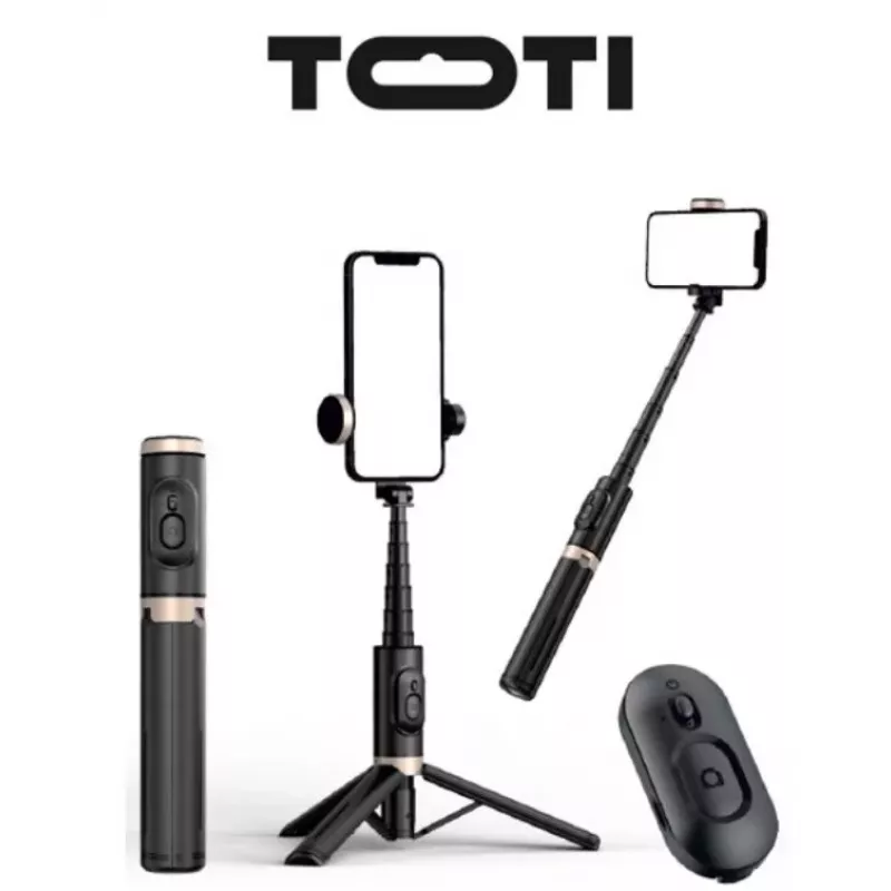 SEEK TOTI Selfie Pulk Varjatud Disainiga Stabiilne Statiiv Q12, Must