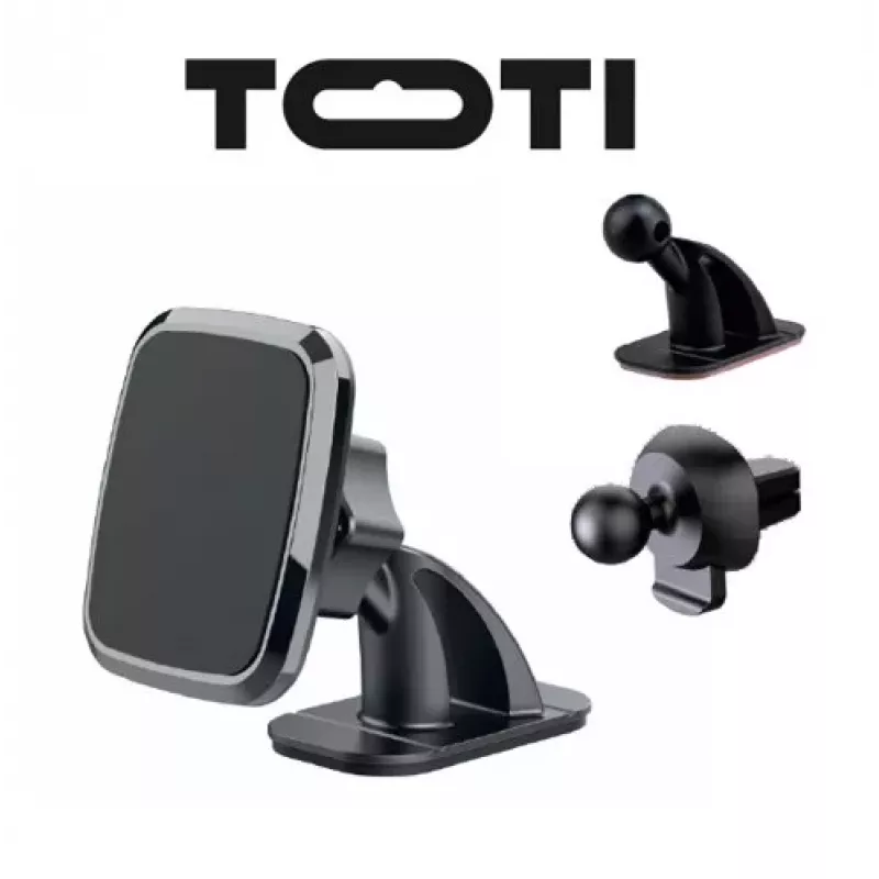 SEEK TOTI Magnetiline kandiline auto hoidja 3M liimkinnitusega, must