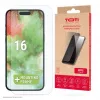 TOTI Karastatud klaasist 2D ekraanikaitse täiskattega iPhone 16/15 Pro/15 jaoks, läbipaistev