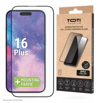 TOTI PREMIUM Premium Karastatud Klaasist Ekraanikaitse 3D Täiskattega Apple iPhone 16 Plus / 15 Plus