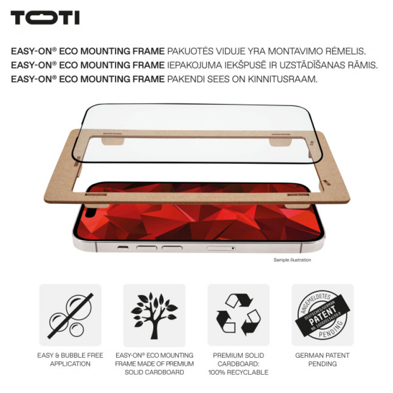 TOTI PREMIUM PREMIUM Tempered Screen Protector Glass 3D Full Cover for Apple iPhone 16 Pro