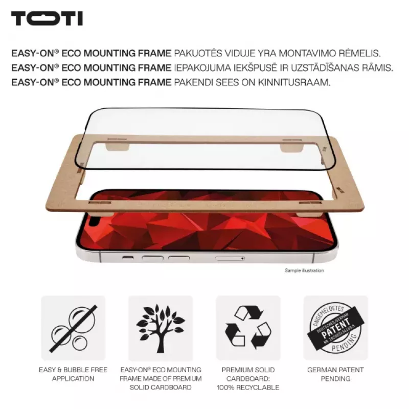 TOTI PREMIUM PREMIUM Tempered Screen Protector Glass 3D Full Cover for Apple iPhone 16 Pro