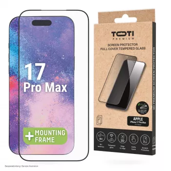 TOTI PREMIUM Premium karastatud klaasist ekraanikaitse 3D täiskattega Apple iPhone 17 Pro Maxile