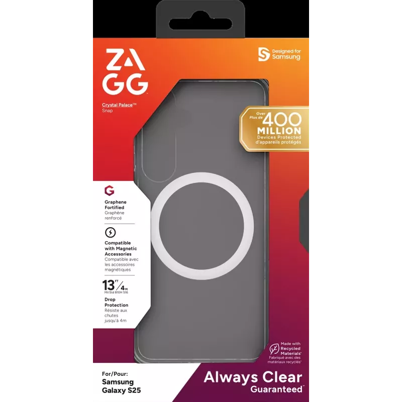 ZAGG Protection Bundle Samsung Galaxy S25 jaoks: MagSafe’iga ühilduv korpus ja ekraanikaitse