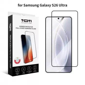 TOTI PREMIUM Karastatud klaas 2.5D Ekraanikaitse Täiskattega Samsung Galaxy S26 Ultra jaoks