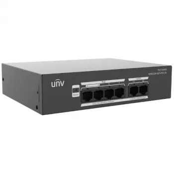 POE LANG NSW2100-6GT-POE-IN 6-Port PoE+ Switch with 4-Port 10/100Mbps PoE, 1 Gigabit Uplink, 1 SFP, 60W Budget, Unmanaged, Desktop/Wall-mount