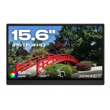 JAPANNEXT JN-MD-i156F-T-LE 15.6 inch IPS Full HD puuteekraaniga kaasaskantav monitor Mini HDMI, USB-C, sisseehitatud kõlaritega, must