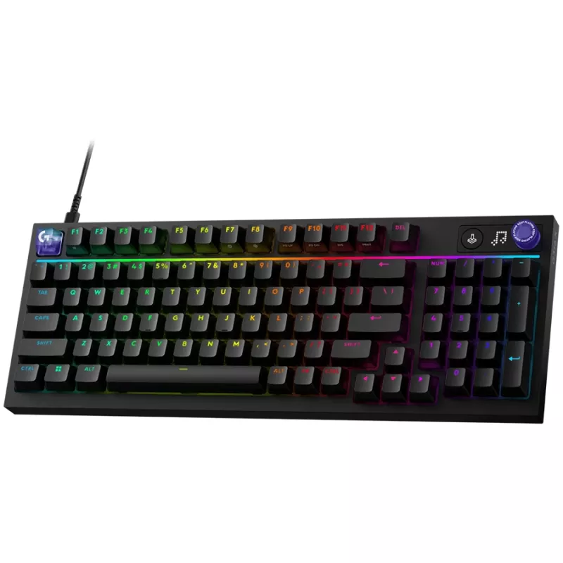 Logitech G316 X 98 Gaming Keyboard, Hungarian Layout, Black, Wired, Lightsync RGB