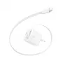 Belkin BOOST CHARGE Pro 67W Dual GaN seinadapter sissetõmmatava USB-C kaabliga, valge