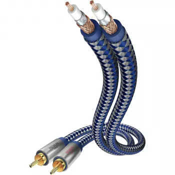 IN-AKUSTIK Premium Audio Cable RCA Male to RCA Male 0.75 m Black