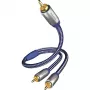 in-akustik Premium Y Subwooferi kaabel - 2x RCA isane kuni 1x RCA isane, 3,0 m, must
