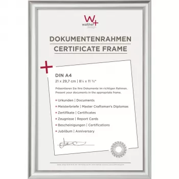 WALTHER Trendstyle KP130S Pildiraam 21x29,7 cm DIN A4 Plastik Hõbedane