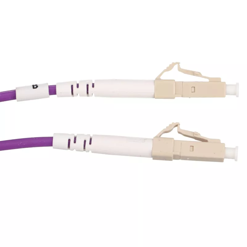 Extralink LC/UPC to LC/UPC Patch Cord, Multimode OM4 Duplex, 1m, LSZH, Aqua