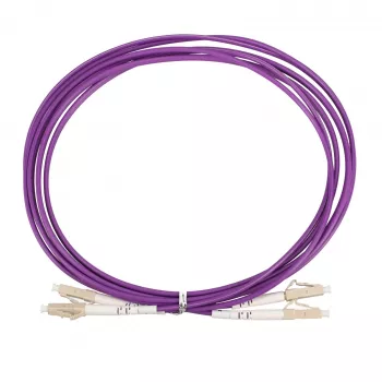 Extralink LC/UPC to LC/UPC Patch Cord, Multimode OM4 Duplex, 1m, LSZH, Aqua