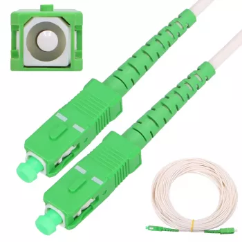 Extralink Patch Cord SC/APC-SC/APC, LSOH, Single Mode, Simplex, G.657A2, 3 mm, 15 m, White