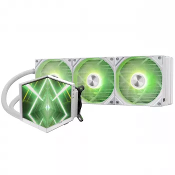 TRYX STAGE ARGB 360 AIO vedelikjahuti protsessorile, kahe IPS-ekraaniga - 360mm, valge