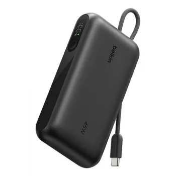 Belkin BoostCharge 10K PD45W Display Power Bank koos USB-C kaabliga, 10000mAh, must