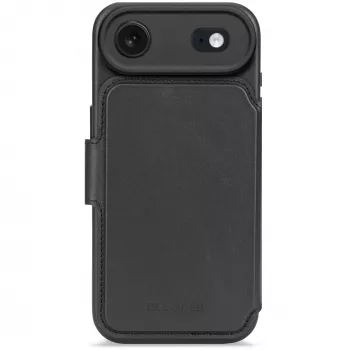 Decoded Leather Detachable Wallet with MagSafe for iPhone 17 Air, Black