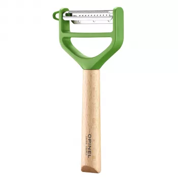 OPINEL T-Duo Y-Peeler roostevabast terasest, roheline pöökpuit