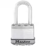 Master Lock Lamineeritud Tabalukk M1EURDLFCC korrosioonikaitsega, Boorokarbiidist Rõngas, 8 mm Läbimõõt, 48 mm Korpuse Laius, Erineva Võtmega, 2 Võtit, Ilmastikukindel, Turvalisuse Hinnang 8/10
