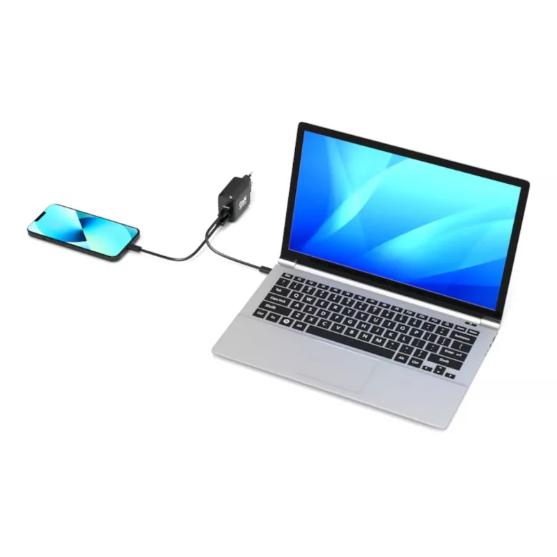 PORT Designs seinapistiklaadija USB-C PD 65W GaN EU-pistikuga must