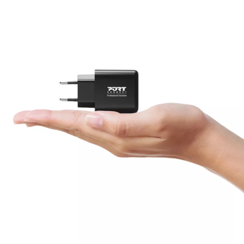 PORT Designs seinapistiklaadija USB-C PD 65W GaN EU-pistikuga must