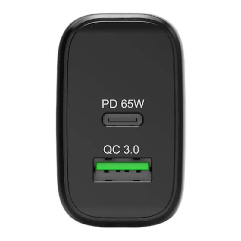 PORT Designs seinapistiklaadija USB-C PD 65W GaN EU-pistikuga must
