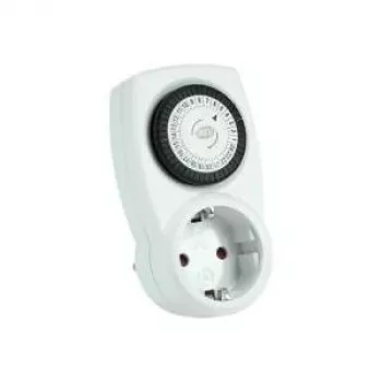 REV Ritter Mechanical Timer 24h with Child Safety White 230V 50Hz